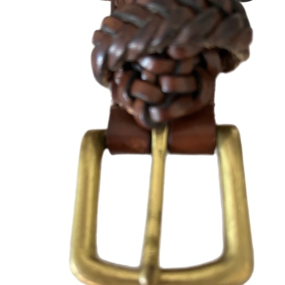 Coach Brown Braided Leather Belt Classic Designer Women size 36 minimalist boho - Picture 4 of 4